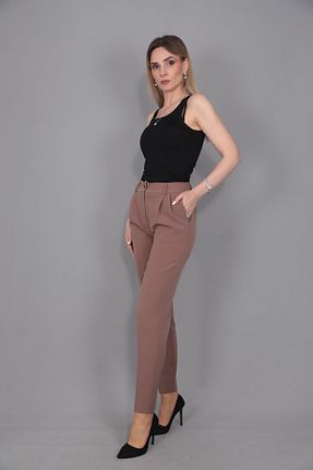 شلوار قهوه ای زنانه مخلوط پلی استر ÖNDER ÖZSOY - کد 737616135