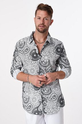 پیراهن مشکی مردانه رگولار Rocqerx - کد 859220586
