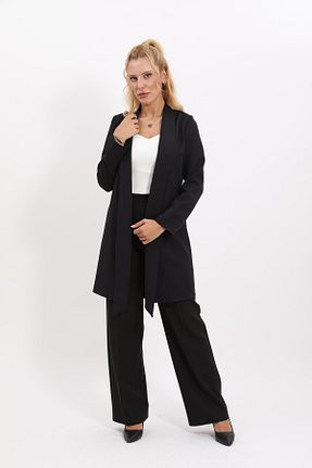 کت و شلوار مشکی زنانه یقه کتی ÖNDER ÖZSOY - کد 856389745