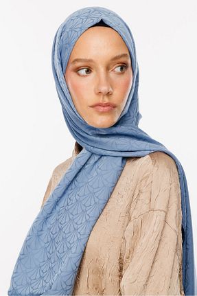 شال آبی زنانه پنبه پلی استر Mooncorn - کد 859373692