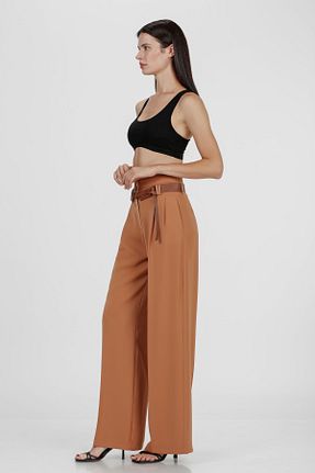 شلوار قهوه ای زنانه پارچه etol textile - کد 859385429