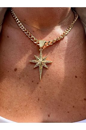 گردنبند استیل ( فولاد ) طلائی زنانه استیل (فولاد) bellss accessory - کد 859269138