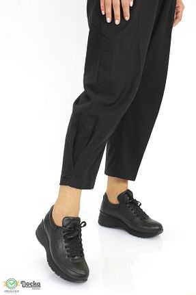 کفش کژوال مشکی زنانه چرم خالص Mammamia - کد 859427821