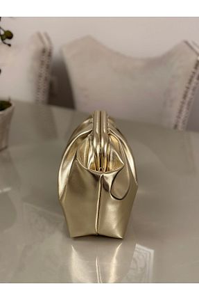 کیف مجلسی طلائی زنانه چرم مصنوعی mossi - کد 832658247