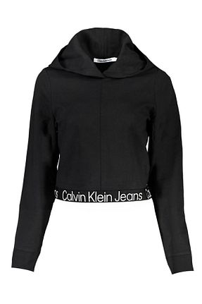 سوئیشرت مشکی زنانه ساده Calvin Klein - کد 710988557