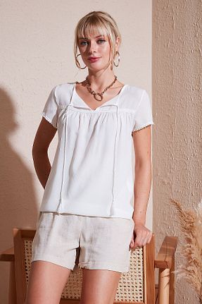 بلوز نباتی زنانه ساده Lela - کد 833113054
