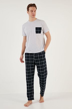 ست لباس راحتی طوسی مردانه %100 پنبه Buratti - کد 801801246