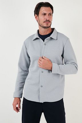 پیراهن طوسی مردانه Relaxed Buratti - کد 778021551