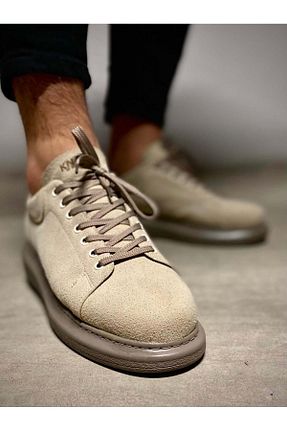 کفش اسنیکر قهوه ای مردانه بند دار Rozero Shoes - کد 859165428