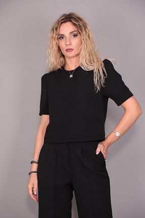 بلوز مشکی زنانه ساده ÖNDER ÖZSOY - کد 744883325