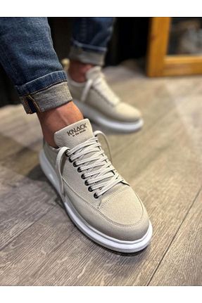 کفش اسنیکر طوسی مردانه بند دار Rozero Shoes - کد 859385443