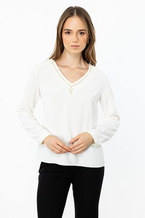 بلوز نباتی زنانه ساده Ekol - کد 859393296
