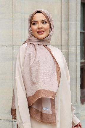 شال قهوه ای زنانه ویسکون Hint İpek - کد 859391438