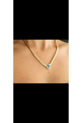 گردنبند استیل ( فولاد ) طلائی زنانه زنجیر Marlenka - کد 859360565