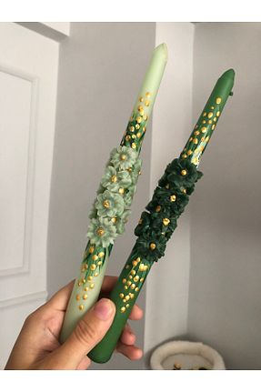 شمع سبز Karışık Çiçek Elif Design - کد 859341089