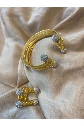 دستبند جواهر طلائی زنانه استیل (فولاد) Angel Tasarım - کد 859432586