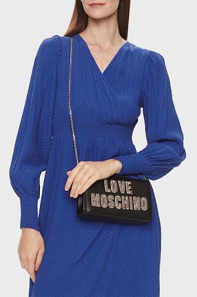 کیف دوشی مشکی زنانه پلی اورتان Love Moschino - کد 833423008