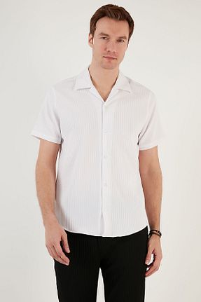 پیراهن سفید مردانه رگولار Buratti - کد 803456400
