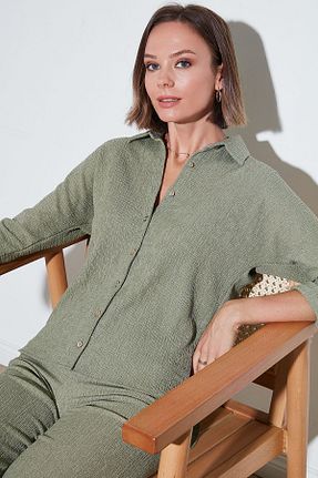 پیراهن سبز زنانه رگولار Lela - کد 853881707