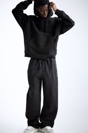 شلوار مشکی مردانه پنبه ای Pull & Bear - کد 859229265