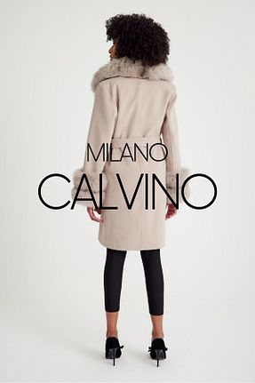 پالتو بژ زنانه رگولار Milano Calvino - کد 213626986