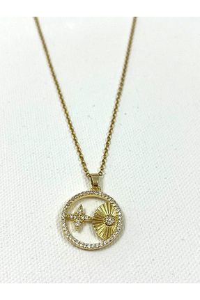 گردنبند استیل ( فولاد ) طلائی استیل (فولاد) Mellisa - کد 859395657