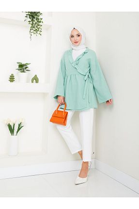 تونیک حجاب سبز زنانه پنبه ای VOLT CLOTHİNG - کد 859398449
