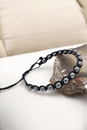 دستبند جواهر مشکی زنانه سنگ طبیعی NBS Beautiful Naturel Stones - کد 859287468