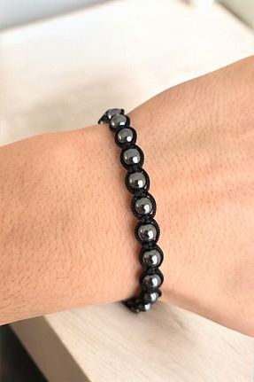 دستبند جواهر مشکی زنانه سنگ طبیعی NBS Beautiful Naturel Stones - کد 859287468