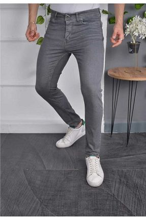 شلوار جین طوسی مردانه پاچه پهن KING SEZAR - کد 859093389