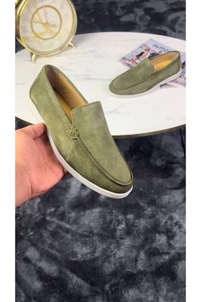 کفش کژوال خاکی مردانه چرم خالص PESTEGROSHOES - کد 859149026