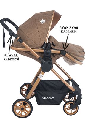 کالسکه طوسی Çift Yönlü QESSO Baby - کد 853890057