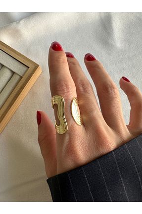 انگشتر جواهر طلائی زنانه روکش طلا ringbox - کد 859081452