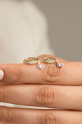 گوشواره طلا طلائی بچه گانه 8 عیار Çgk Çiğdem Gürel Kuyumculuk - کد 825889914