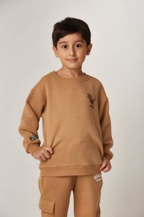 سوئیشرت بژ بچه گانه چاپی Serbend - کد 857880632