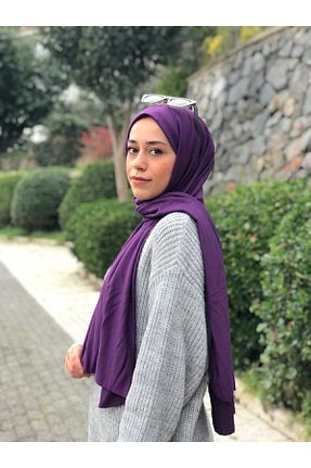 شال بنفش زنانه ویسکون Hürremist - کد 137195481