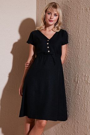 لباس مشکی زنانه بافتنی Lela - کد 833113297