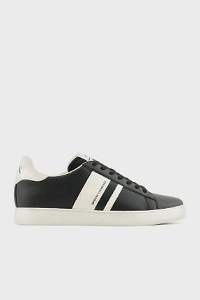 کفش اسنیکر مشکی مردانه بند دار Armani Exchange - کد 806191855