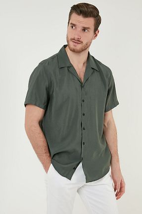 پیراهن خاکی مردانه رگولار Buratti - کد 803413796