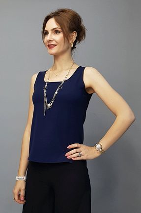 بلوز سرمه ای زنانه ساده ÖNDER ÖZSOY - کد 387369441