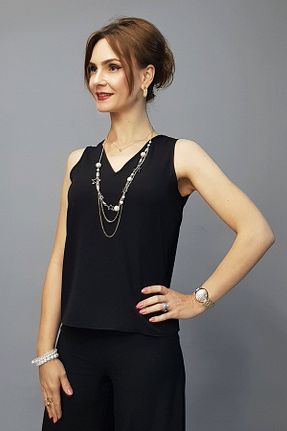 بلوز مشکی زنانه ساده ÖNDER ÖZSOY - کد 387368835