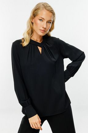 بلوز مشکی زنانه ساده Ekol - کد 859216911