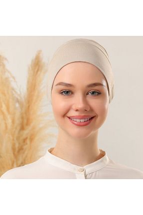 کلاه شنای حجاب بژ زنانه Melodi Scarf - کد 859270519