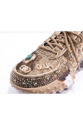 کفش اسنیکر بژ زنانه بند دار Guja - کد 859392819