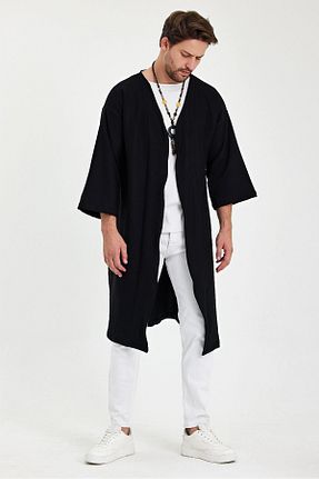 کیمونو و کافتان مشکی مردانه پنبه ای rammers - کد 859404131