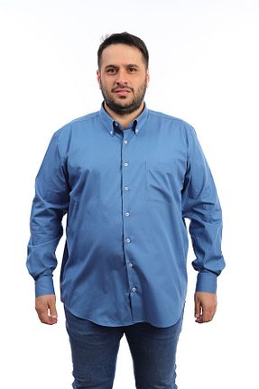 پیراهن سایز بزرگ سرمه ای مردانه سایز بزرگ TOUSUS - کد 778513628