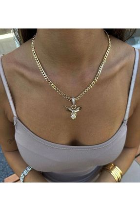 گردنبند استیل ( فولاد ) طلائی زنانه استیل (فولاد) Niceboutique - کد 859320419