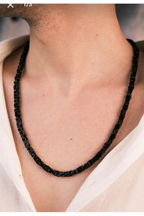 گردنبند استیل ( فولاد ) مشکی زنانه استیل (فولاد) APEİRON - کد 859431898