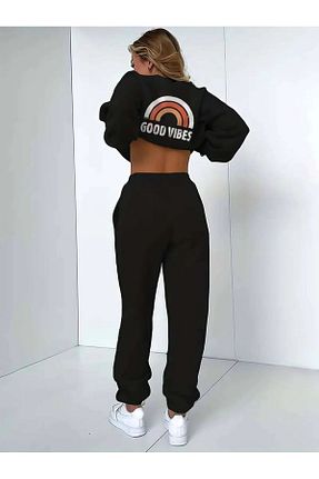 ست بالاتنه و پائین تنه مشکی زنانه بافتنی npLStore - کد 859437989