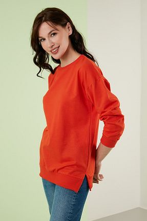 سوئیشرت نارنجی زنانه ساده Lela - کد 135112545